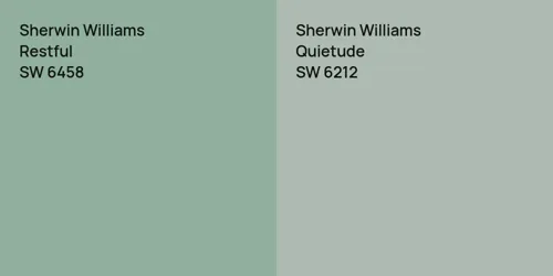 SW 6458 Restful vs SW 6212 Quietude