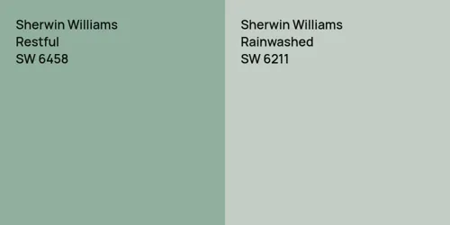 SW 6458 Restful vs SW 6211 Rainwashed