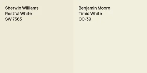 SW 7563 Restful White vs OC-39 Timid White