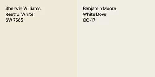 SW 7563 Restful White vs OC-17 White Dove