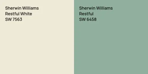 SW 7563 Restful White vs SW 6458 Restful