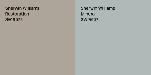 SW 9578 Restoration vs SW 9637 Mineral