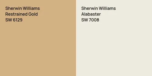 SW 6129 Restrained Gold vs SW 7008 Alabaster