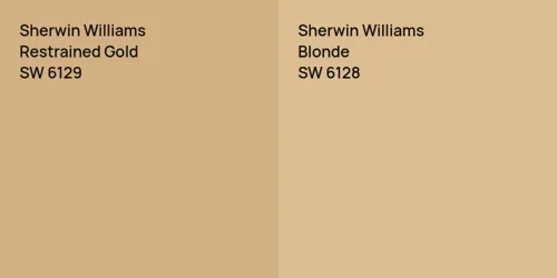 SW 6129 Restrained Gold vs SW 6128 Blonde