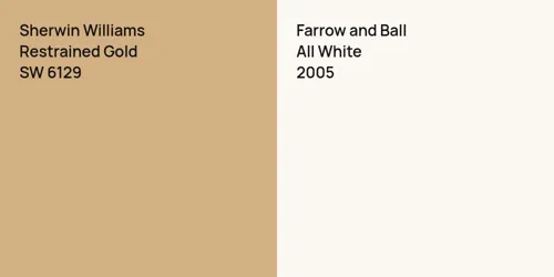 SW 6129 Restrained Gold vs 2005 All White