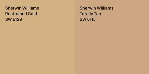 SW 6129 Restrained Gold vs SW 6115 Totally Tan