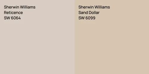 SW 6064 Reticence vs SW 6099 Sand Dollar