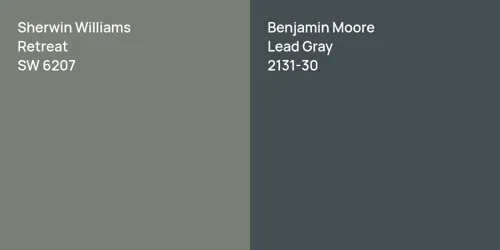 SW 6207 Retreat vs 2131-30 Lead Gray