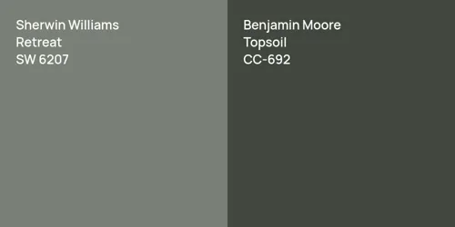 SW 6207 Retreat vs CC-692 Topsoil