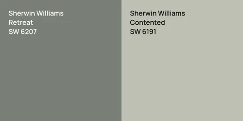 SW 6207 Retreat vs SW 6191 Contented