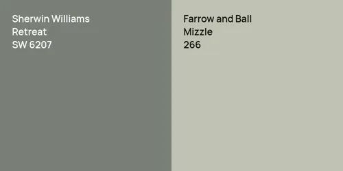 SW 6207 Retreat vs 266 Mizzle