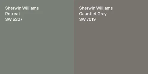 SW 6207 Retreat vs SW 7019 Gauntlet Gray