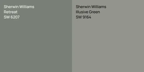 SW 6207 Retreat vs SW 9164 Illusive Green