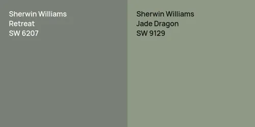 SW 6207 Retreat vs SW 9129 Jade Dragon