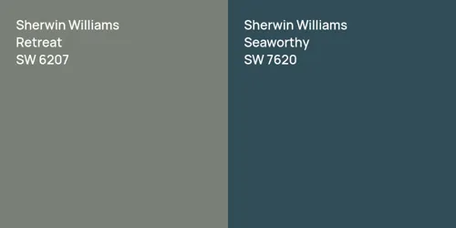 SW 6207 Retreat vs SW 7620 Seaworthy