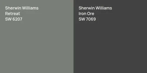 SW 6207 Retreat vs SW 7069 Iron Ore