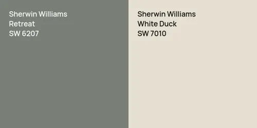 SW 6207 Retreat vs SW 7010 White Duck