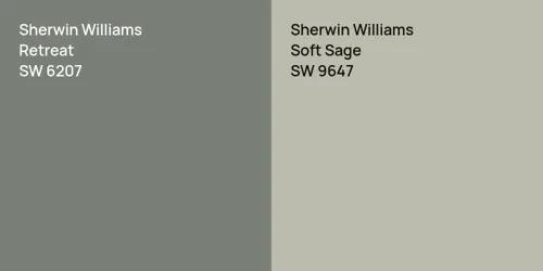 SW 6207 Retreat vs SW 9647 Soft Sage