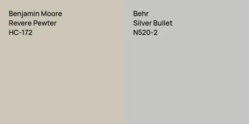 HC-172 Revere Pewter vs N520-2 Silver Bullet