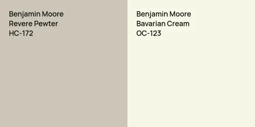 HC-172 Revere Pewter vs OC-123 Bavarian Cream