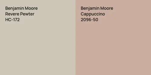 HC-172 Revere Pewter vs 2096-50 Cappuccino