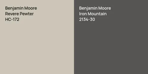 HC-172 Revere Pewter vs 2134-30 Iron Mountain