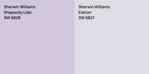 SW 6828 Rhapsody Lilac vs SW 6827 Elation