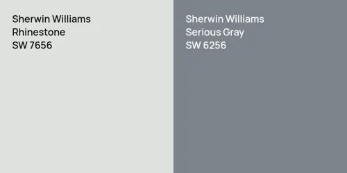 SW 7656 Rhinestone vs SW 6256 Serious Gray