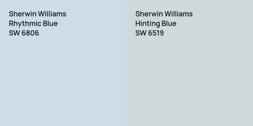 SW 6806 Rhythmic Blue vs SW 6519 Hinting Blue