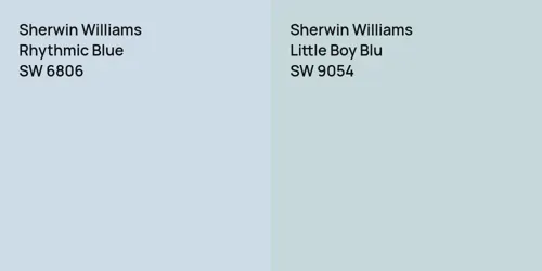 SW 6806 Rhythmic Blue vs SW 9054 Little Boy Blu