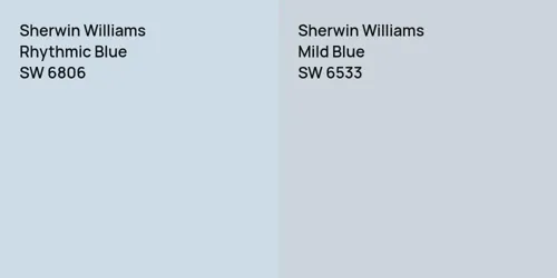 SW 6806 Rhythmic Blue vs SW 6533 Mild Blue