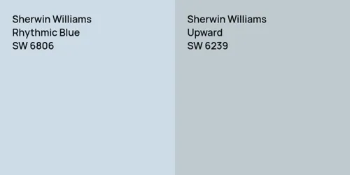 SW 6806 Rhythmic Blue vs SW 6239 Upward