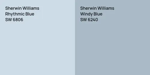 SW 6806 Rhythmic Blue vs SW 6240 Windy Blue