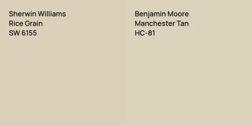 SW 6155 Rice Grain vs HC-81 Manchester Tan