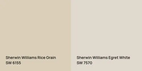 SW 6155 Rice Grain vs SW 7570 Egret White