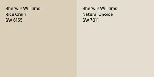 SW 6155 Rice Grain vs SW 7011 Natural Choice