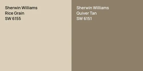 SW 6155 Rice Grain vs SW 6151 Quiver Tan