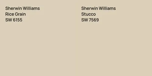 SW 6155 Rice Grain vs SW 7569 Stucco