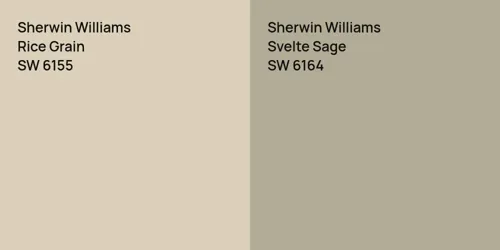 SW 6155 Rice Grain vs SW 6164 Svelte Sage