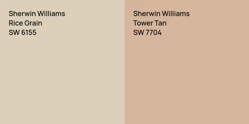 SW 6155 Rice Grain vs SW 7704 Tower Tan