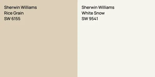 SW 6155 Rice Grain vs SW 9541 White Snow