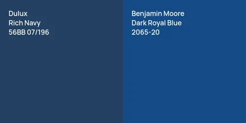 56BB 07/196 Rich Navy vs 2065-20 Dark Royal Blue