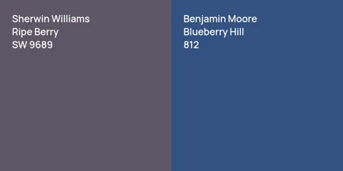 SW 9689 Ripe Berry vs 812 Blueberry Hill