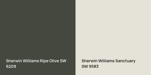 Compare Sherwin Williams Ripe Olive with other colors