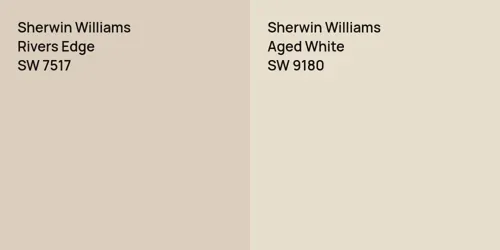 SW 7517 Rivers Edge vs SW 9180 Aged White