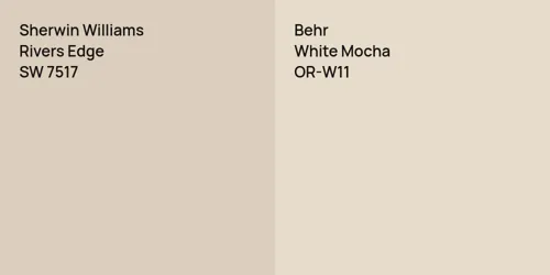 SW 7517 Rivers Edge vs OR-W11 White Mocha