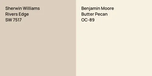 SW 7517 Rivers Edge vs OC-89 Butter Pecan