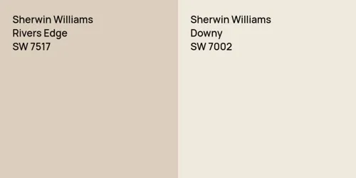 SW 7517 Rivers Edge vs SW 7002 Downy