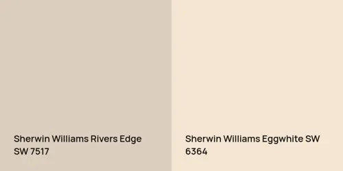 SW 7517 Rivers Edge vs SW 6364 Eggwhite