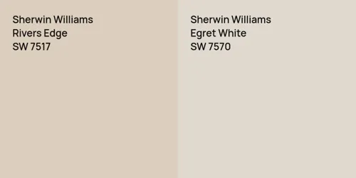 SW 7517 Rivers Edge vs SW 7570 Egret White